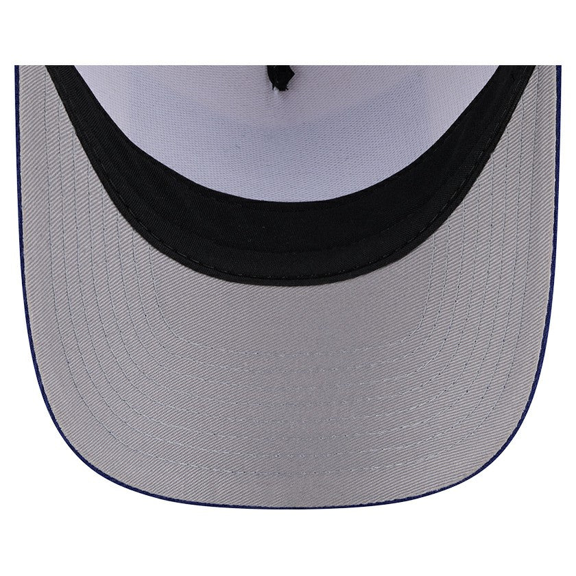 Los Angeles Dodgers New Era Text A-Frame Trucker 9FORTY Hat - Stone/Royal - New Era Sale