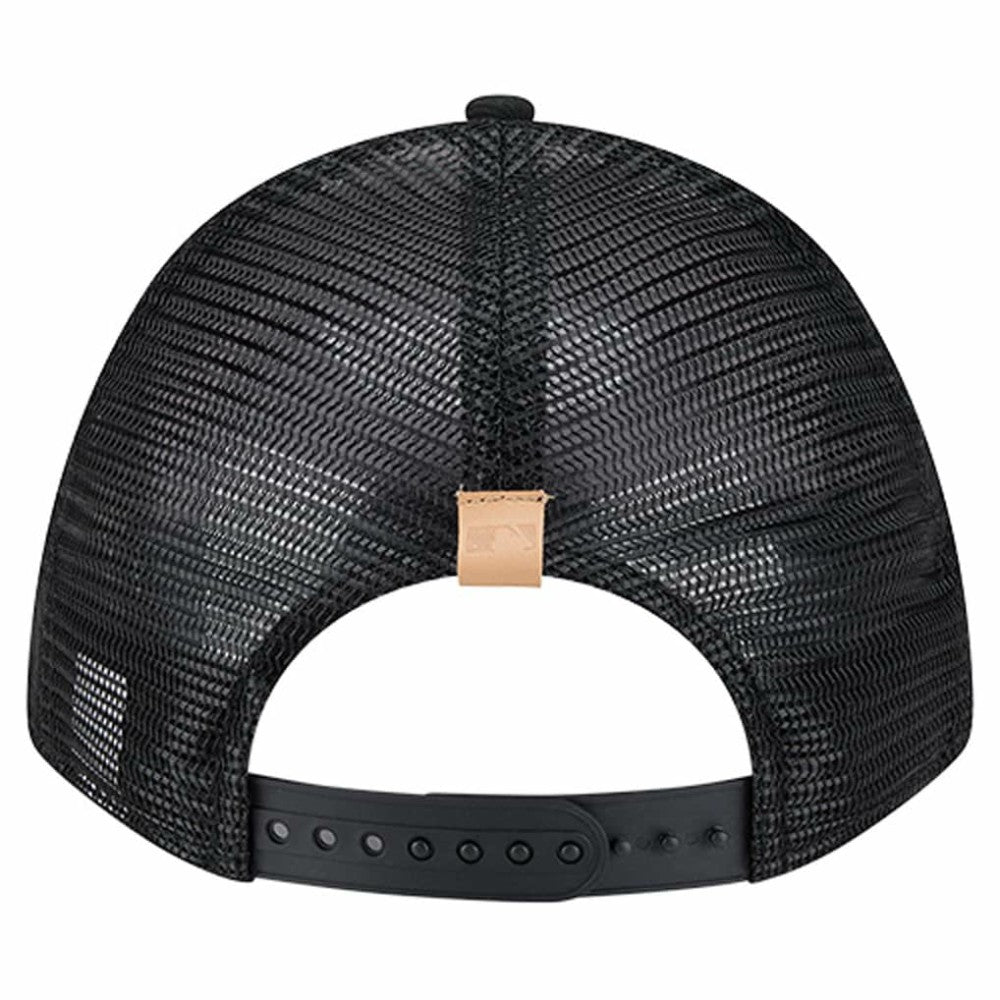 Baltimore Orioles New Era Text A-Frame Trucker 9FORTY Hat - Stone/Black - New Era on Sale