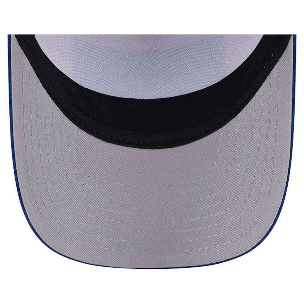 Chicago Cubs New Era Text A-Frame Trucker 9FORTY Hat - Stone/Royal - New Era Discount