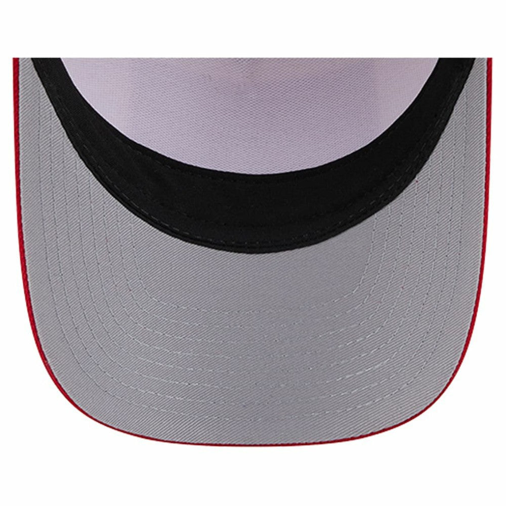 Cincinnati Reds New Era Text A-Frame Trucker 9FORTY Hat - Stone/Red - New Era Lifestyle