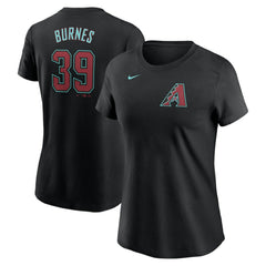 Corbin Burnes Arizona Diamondbacks Nike Women's Fuse Name & Number T-Shirt - Black - Nike Lifestyle