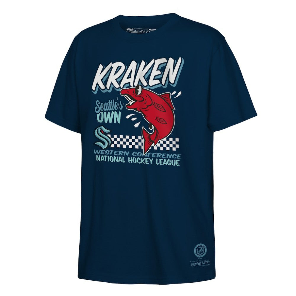 Seattle Kraken Mitchell & Ness Youth Concession Stand T-Shirt - Deep Sea Blue - NHL 202734089