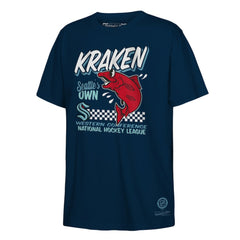 Seattle Kraken Mitchell & Ness Youth Concession Stand T-Shirt - Deep Sea Blue - NHL 202734089