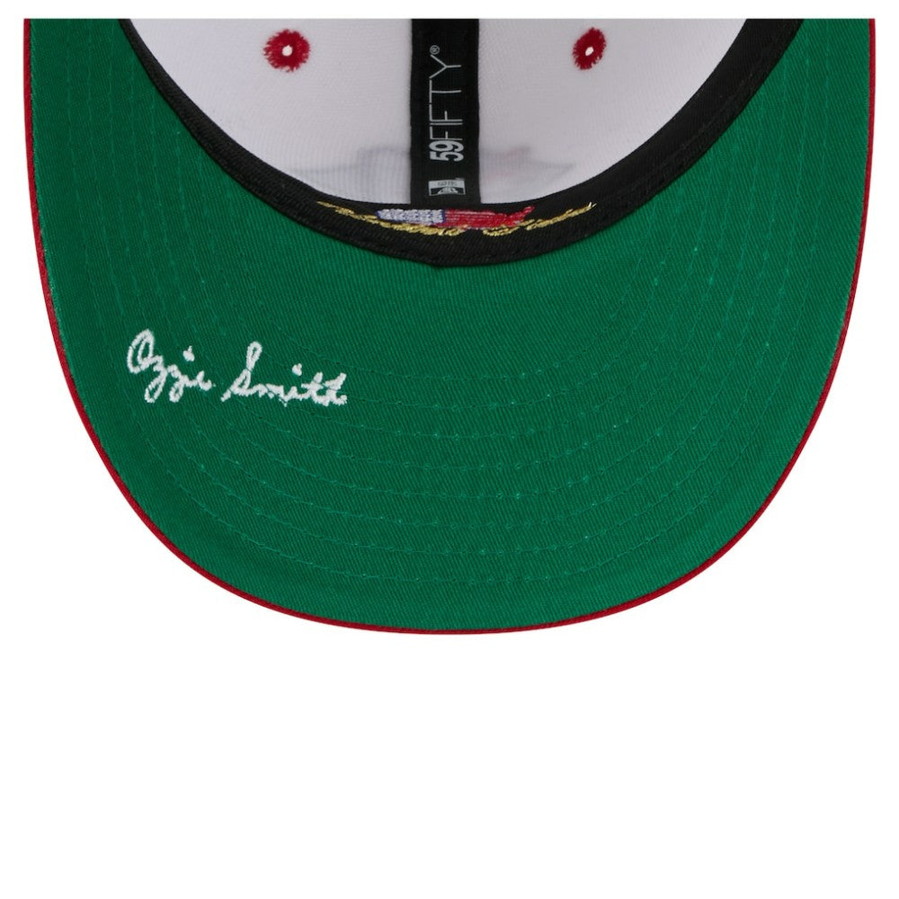 Ozzie Smith St. Louis Cardinals New Era 59FIFTY Fitted Hat - White - New Era Lifestyle