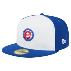 Chicago Cubs New Era Repeat 59FIFTY Fitted Hat - White/Royal - New Era Lifestyle