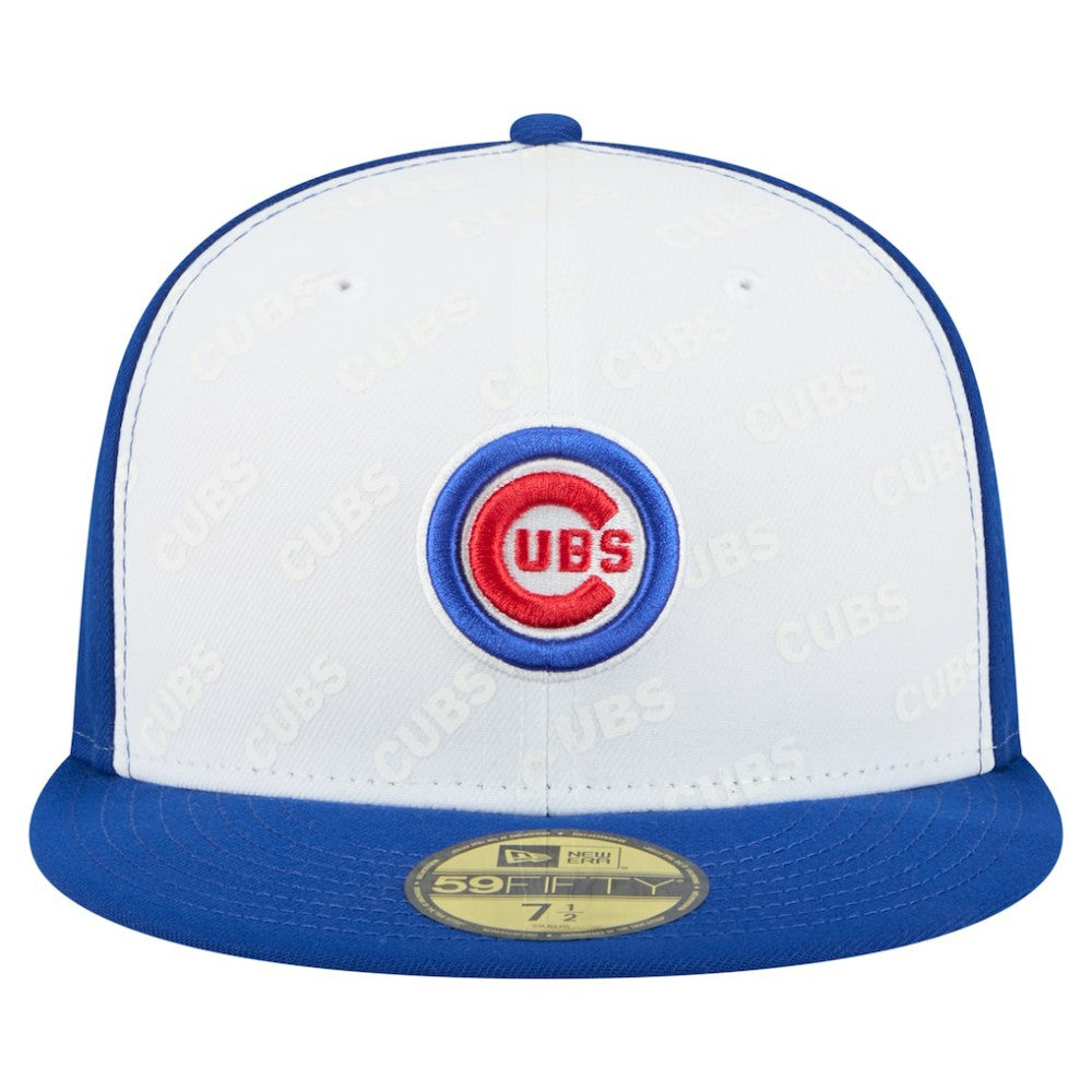 Chicago Cubs New Era Repeat 59FIFTY Fitted Hat - White/Royal - New Era Lifestyle