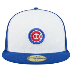 Chicago Cubs New Era Repeat 59FIFTY Fitted Hat - White/Royal - New Era Lifestyle