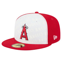 Los Angeles Angels New Era Repeat 59FIFTY Fitted Hat - White/Red - New Era Discount
