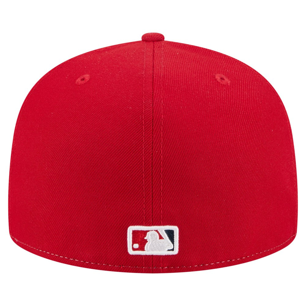 Los Angeles Angels New Era Repeat 59FIFTY Fitted Hat - White/Red - New Era Discount