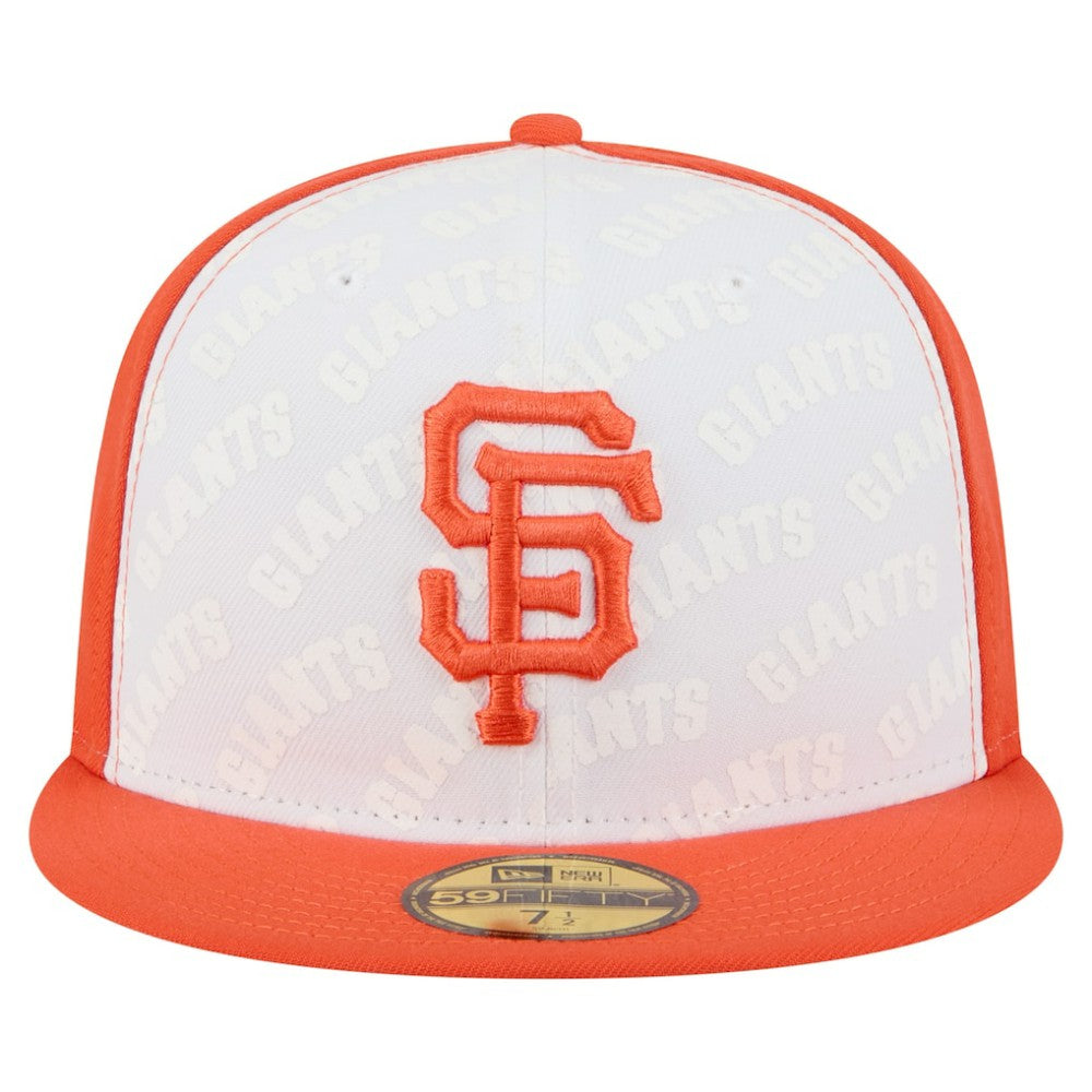 San Francisco Giants New Era Repeat 59FIFTY Fitted Hat - White/Orange - New Era on Sale