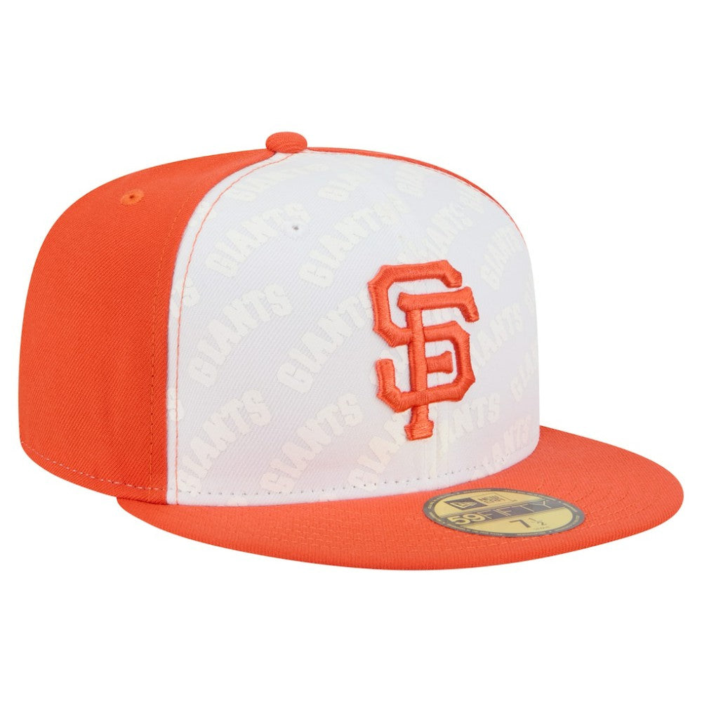 San Francisco Giants New Era Repeat 59FIFTY Fitted Hat - White/Orange - New Era on Sale