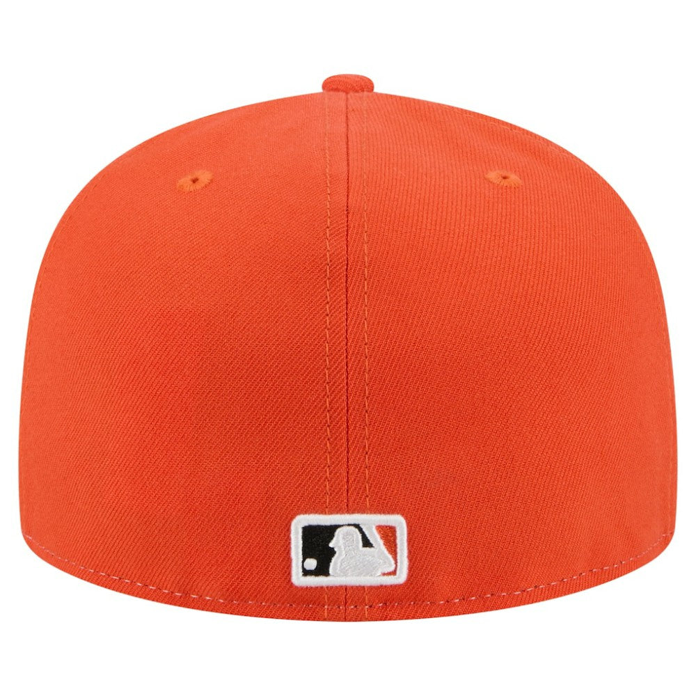 San Francisco Giants New Era Repeat 59FIFTY Fitted Hat - White/Orange - New Era on Sale