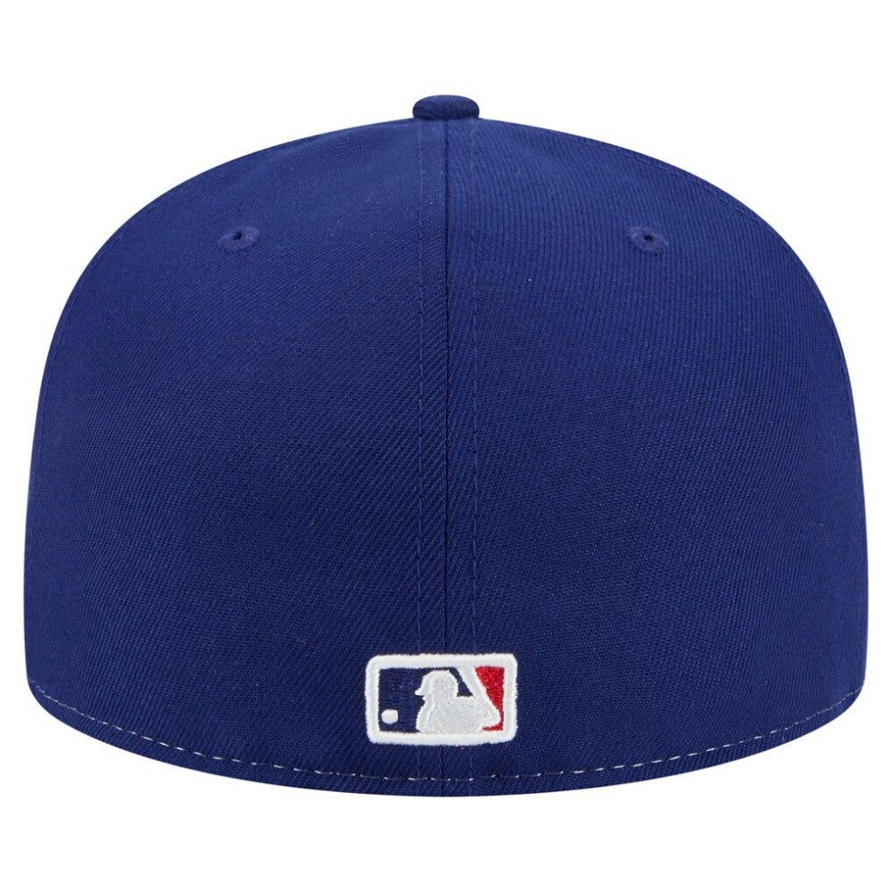 Texas Rangers New Era Repeat 59FIFTY Fitted Hat - White/Royal - New Era Lifestyle