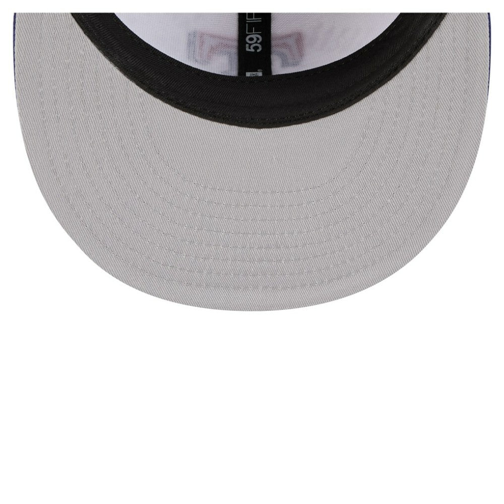 Texas Rangers New Era Repeat 59FIFTY Fitted Hat - White/Royal - New Era Lifestyle