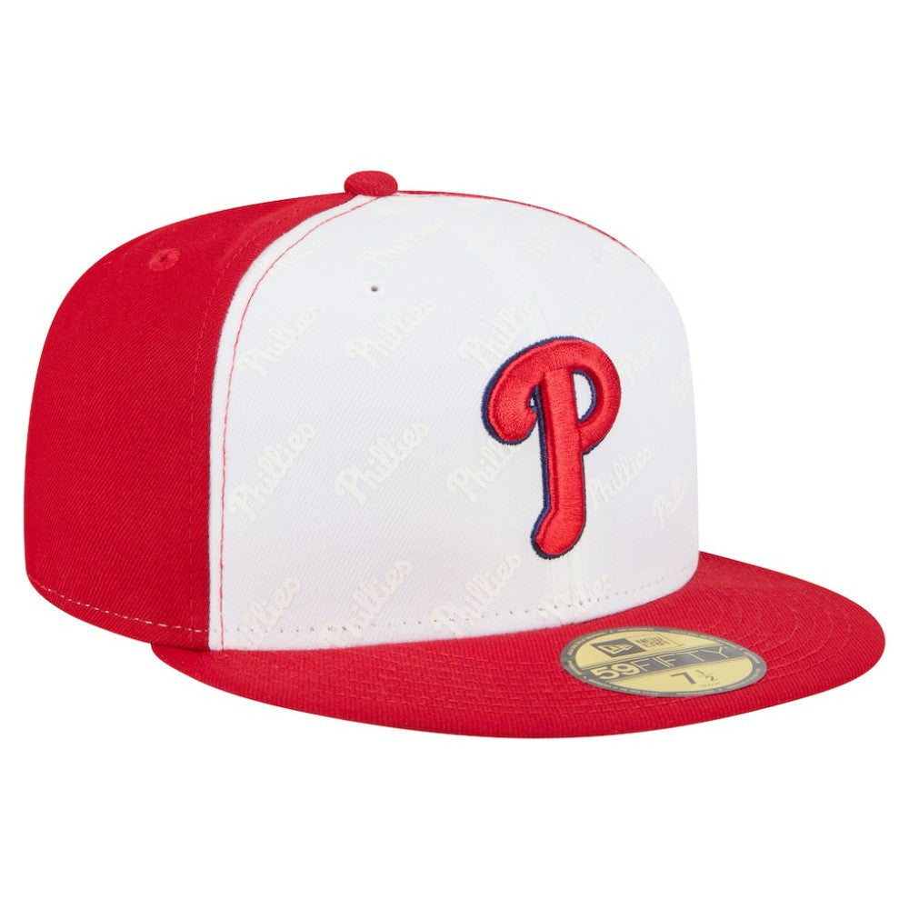 Philadelphia Phillies New Era Repeat 59FIFTY Fitted Hat - White/Red - New Era Lifestyle