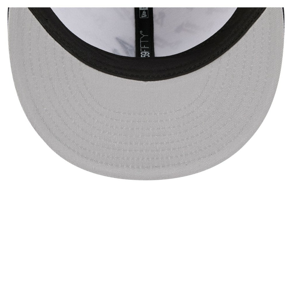 Atlanta Braves New Era Repeat 59FIFTY Fitted Hat - White/Navy - New Era Discount