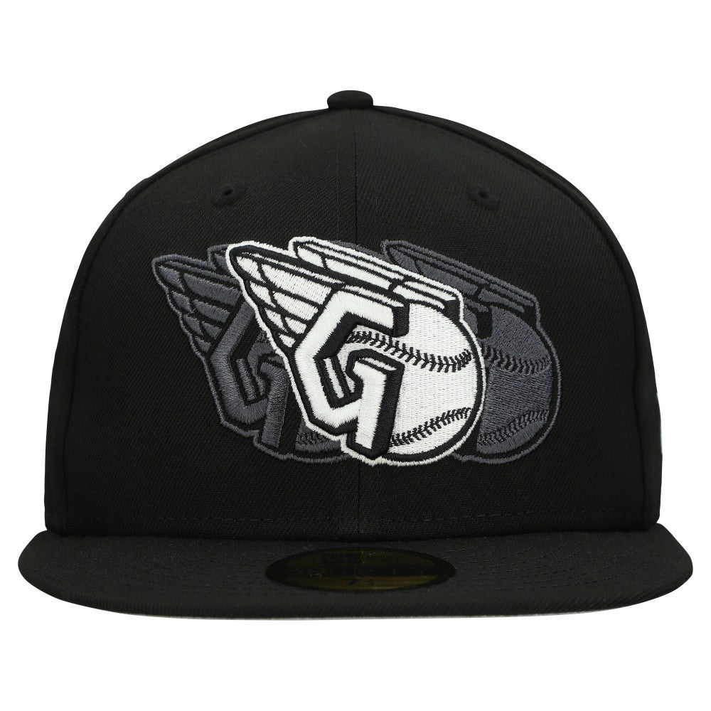 Cleveland Guardians New Era Tri-Hit 59FIFTY Fitted Hat - Black - New Era Online