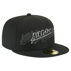 Athletics New Era Tri-Hit 59FIFTY Fitted Hat - Black - New Era Discount