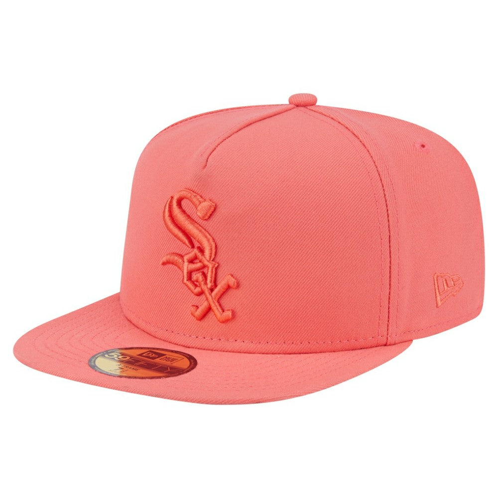 Chicago White Sox New Era Color Pack A-Frame 59FIFTY Fitted Hat - Coral - New Era Discount