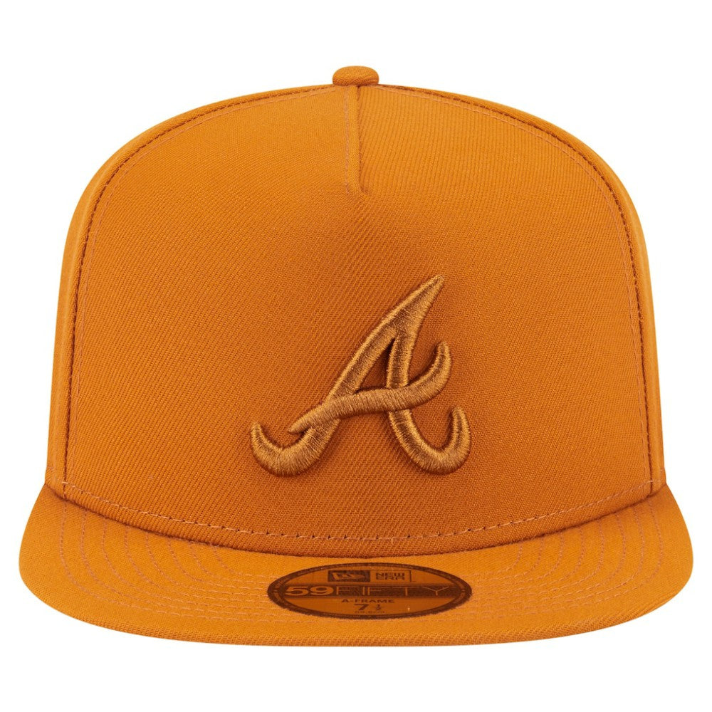 Atlanta Braves New Era Color Pack A-Frame 59FIFTY Fitted Hat - Orange - New Era Discount