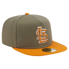 St. Louis Cardinals New Era Two-Tone Color Pack A-Frame 59FIFTY Fitted Hat - Olive/Orange - New Era on Sale