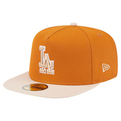 Los Angeles Dodgers New Era Two-Tone Color Pack A-Frame 59FIFTY Fitted Hat - Orange/Light Beige - New Era Online