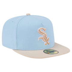 Chicago White Sox New Era Two-Tone Color Pack A-Frame 59FIFTY Fitted Hat - Light Blue/Cream - New Era Lifestyle
