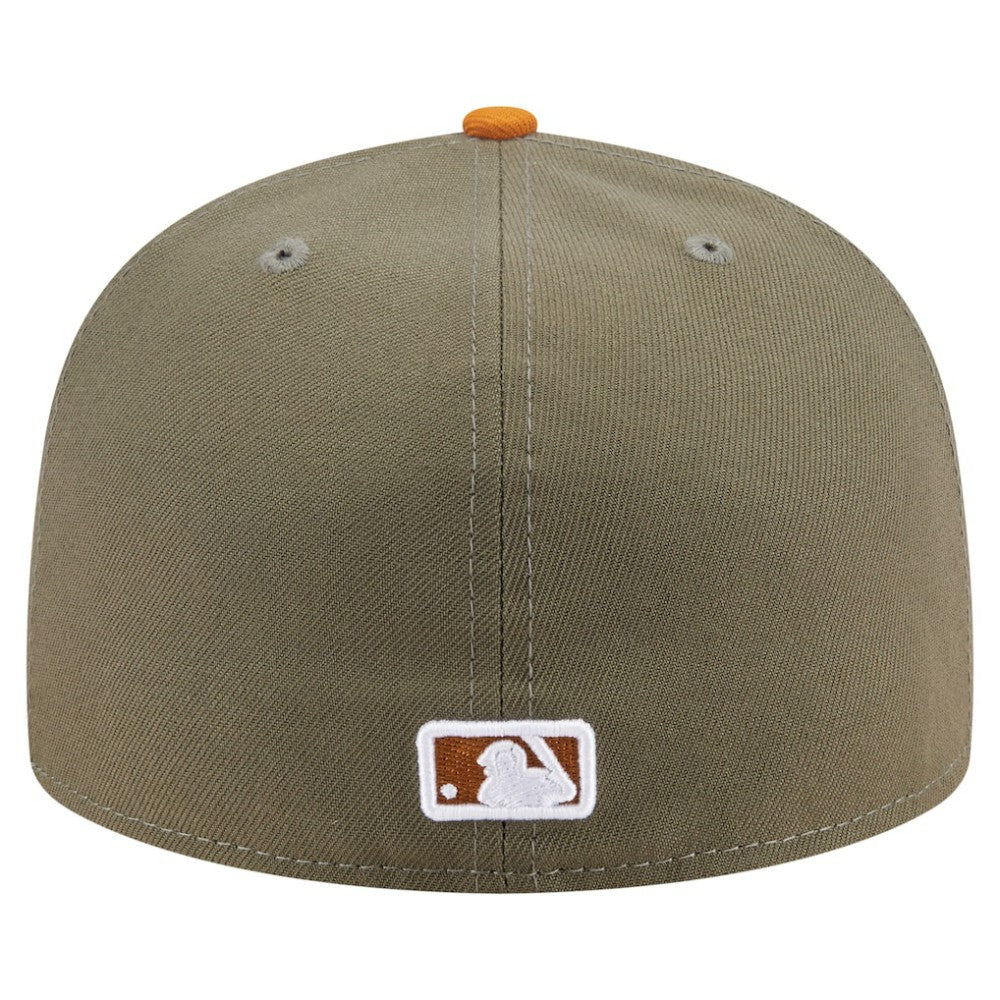 Athletics New Era Two-Tone Color Pack A-Frame 59FIFTY Fitted Hat - Olive/Orange - New Era Sale