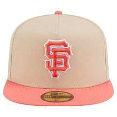 San Francisco Giants New Era Two-Tone Color Pack A-Frame 59FIFTY Fitted Hat - Light Beige/Coral - New Era Online