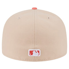 Chicago Cubs New Era Two-Tone Color Pack A-Frame 59FIFTY Fitted Hat - Light Beige/Coral - New Era Online
