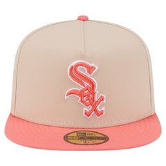 Chicago White Sox New Era Two-Tone Color Pack A-Frame 59FIFTY Fitted Hat - Light Beige/Coral - New Era Sale