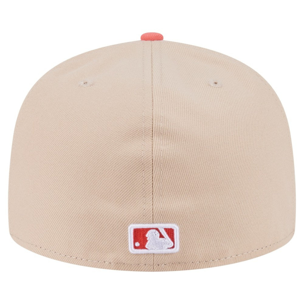 Chicago White Sox New Era Two-Tone Color Pack A-Frame 59FIFTY Fitted Hat - Light Beige/Coral - New Era Sale