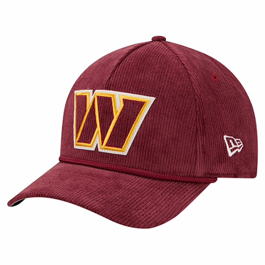 Washington Commanders New Era Cord Corduroy 9FORTY A-Frame Adjustable Hat Burgundy
