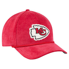 Kansas City Chiefs New Era Cord Corduroy 9FORTY A-Frame Adjustable Hat Red