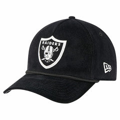 Las Vegas Raiders New Era Cord Corduroy 9FORTY A-Frame Adjustable Hat Black
