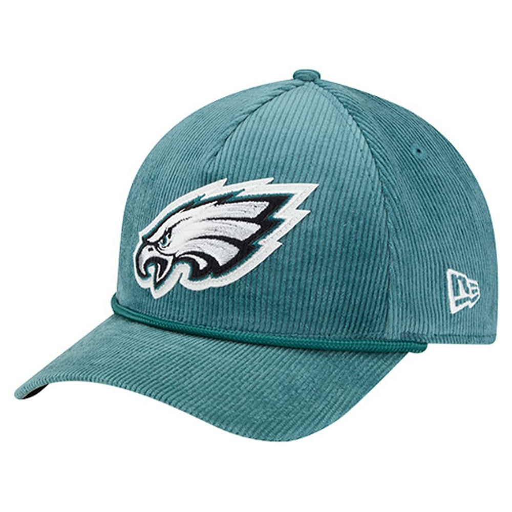 Philadelphia Eagles New Era Cord Corduroy 9FORTY A-Frame Adjustable Hat Midnight Green