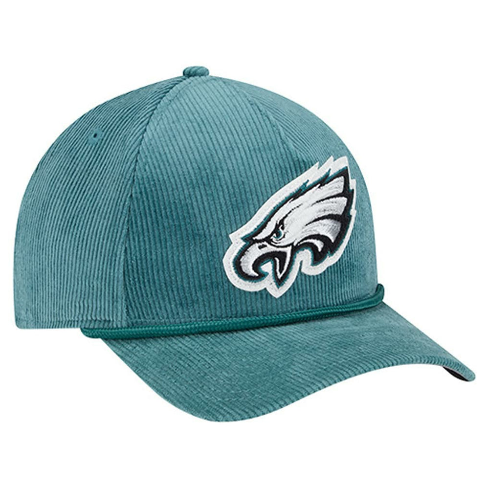Philadelphia Eagles New Era Cord Corduroy 9FORTY A-Frame Adjustable Hat Midnight Green