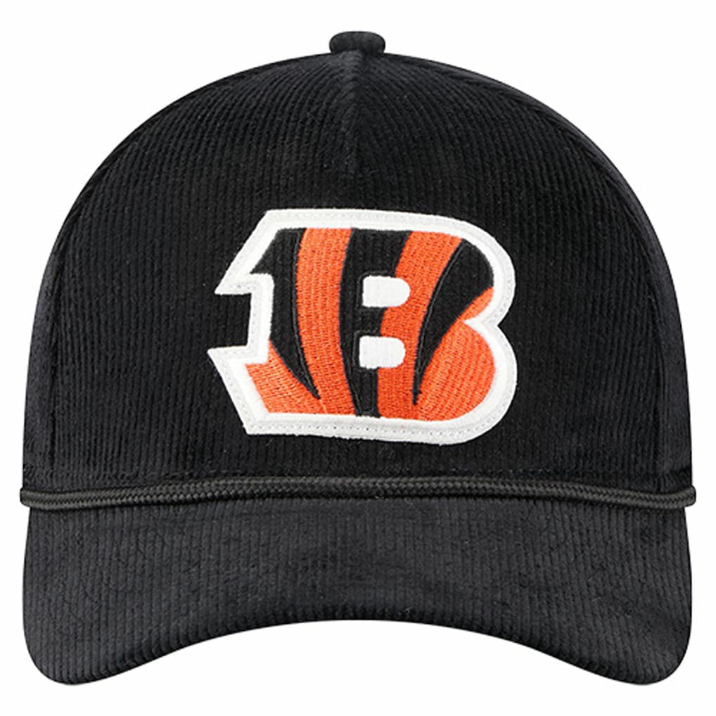 Cincinnati Bengals New Era Cord Corduroy 9FORTY A-Frame Adjustable Hat Black