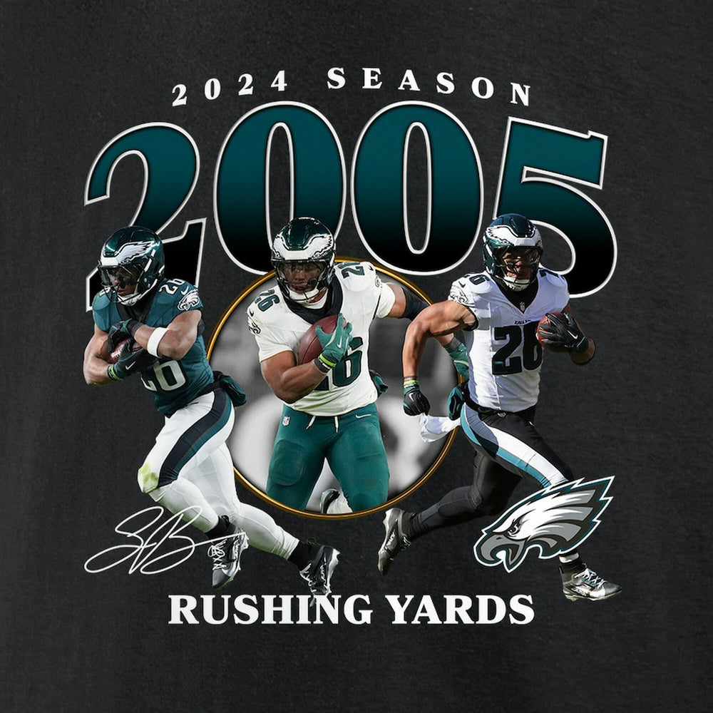 Saquon Barkley Philadelphia Eagles 2000 Yards T-Shirt Black