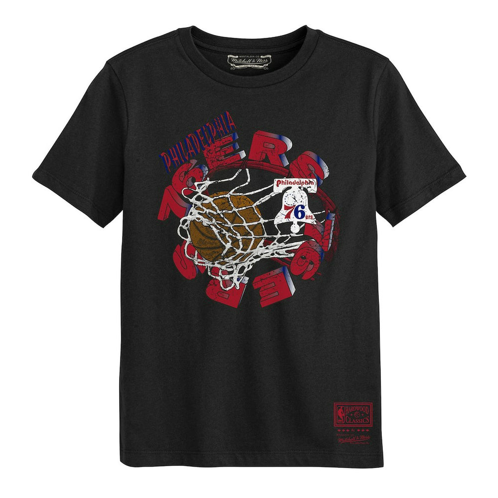 Philadelphia 76ers Preschool In The Net T-Shirt Black | Mitchell & Ness outlet