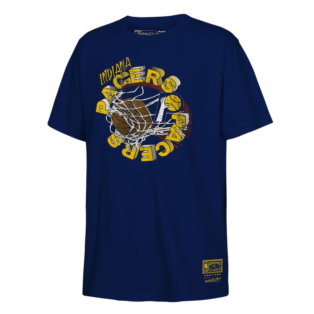 Indiana Pacers Youth Retro '90s Poster T-Shirt Navy | Mitchell & Ness Near Me