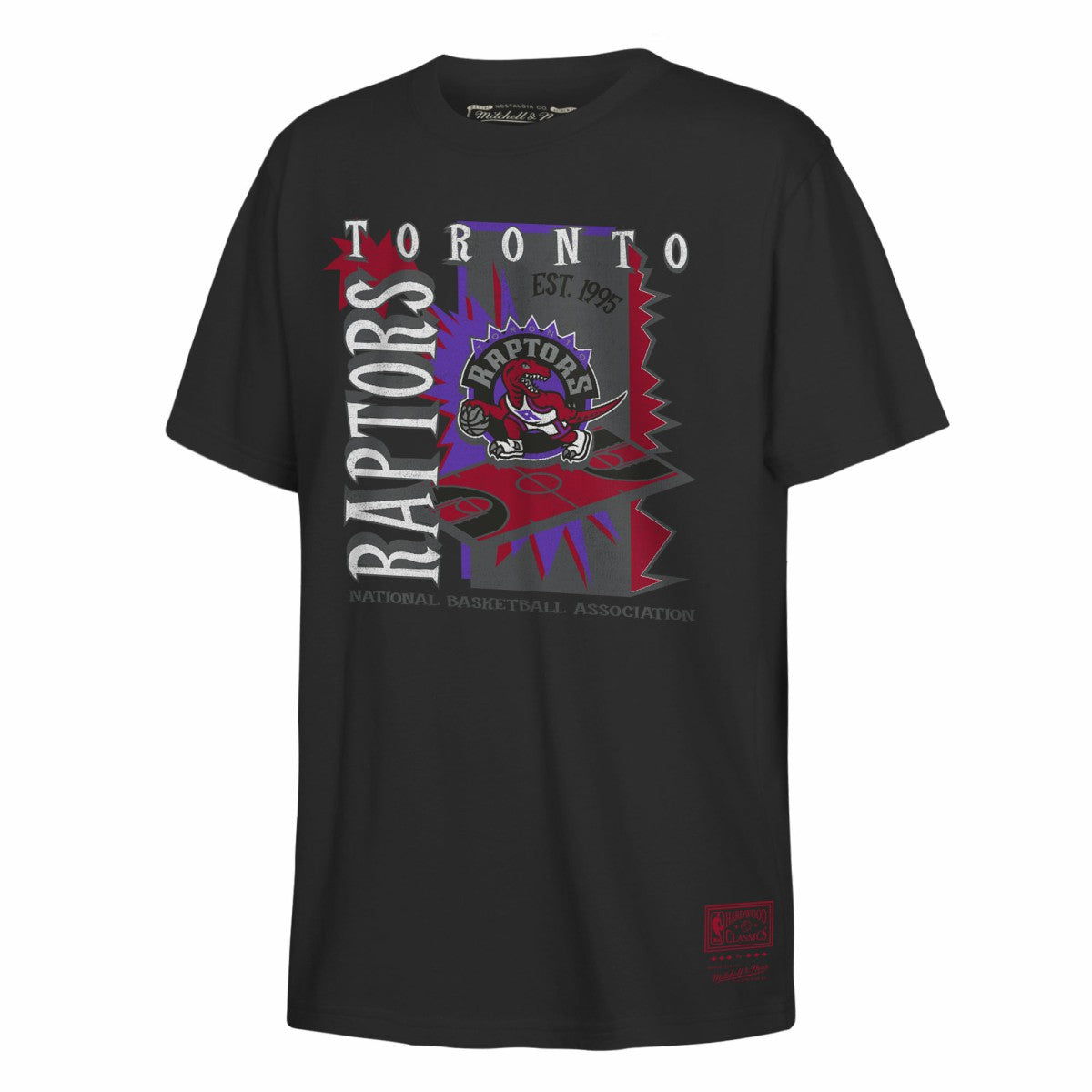Toronto Raptors Youth Retro '90s Poster T-Shirt Black | Mitchell & Ness online