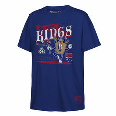 Sacramento Kings Youth Retro Mascot Script T-Shirt Royal | Mitchell & Ness discount