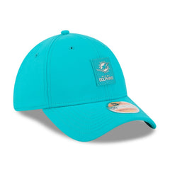 Miami Dolphins New Era 2025 Sideline 39THIRTY Flex Hat Aqua