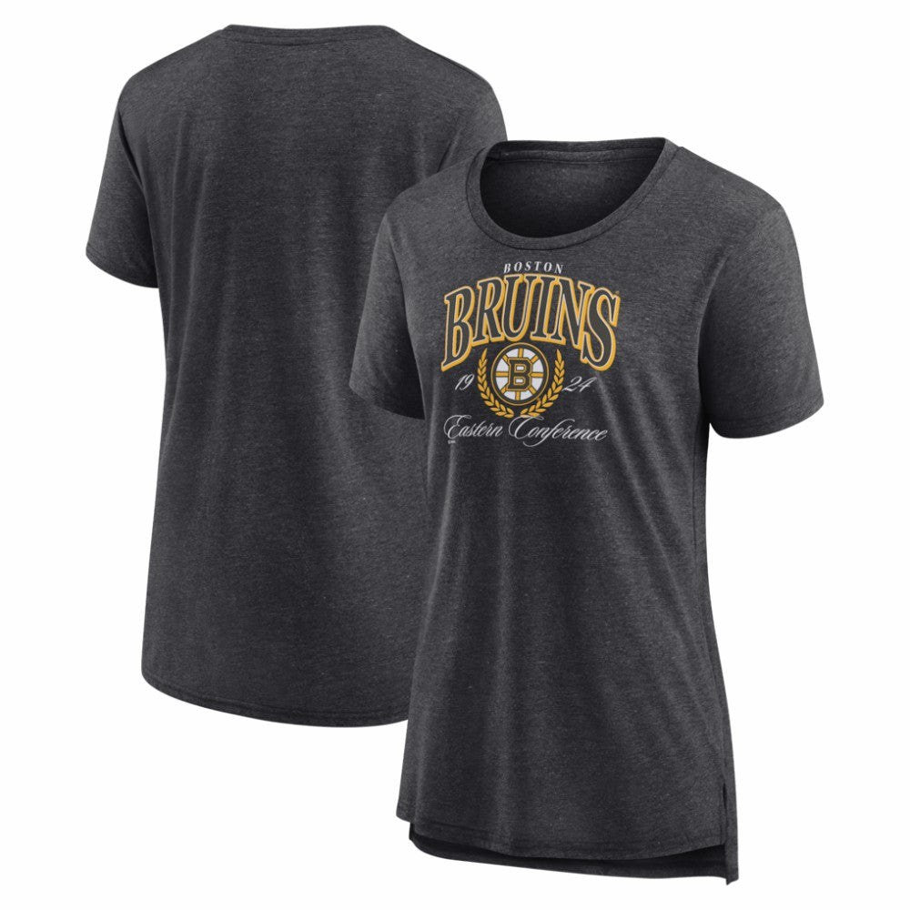 Boston Bruins Women's Reign Supreme Tri-Blend T-Shirt - Gray - NHL 202742470