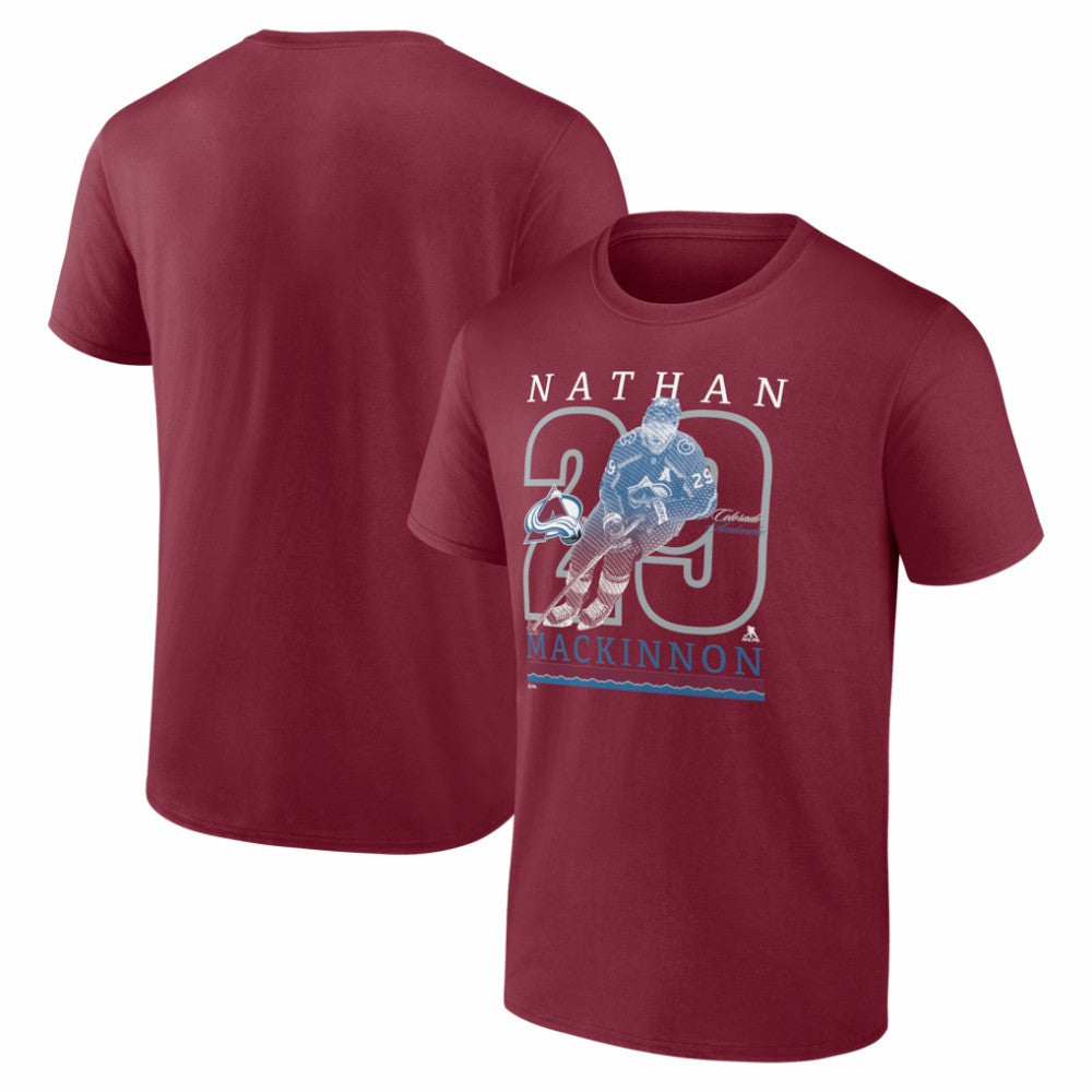 Nathan MacKinnon Colorado Avalanche Player Show T-Shirt - Burgundy - NHL 202742498