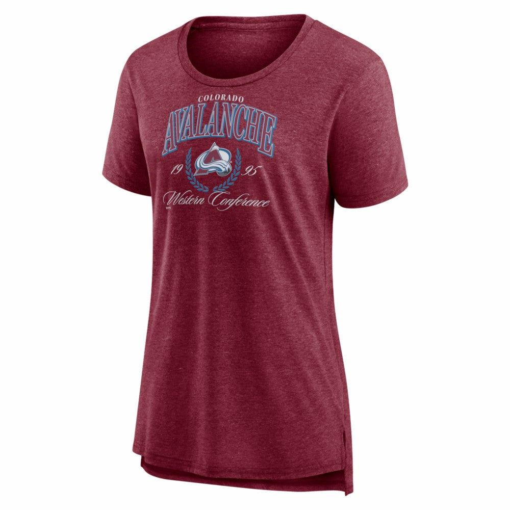 Colorado Avalanche Women's Reign Supreme Tri-Blend T-Shirt - Burgundy - NHL 202742500