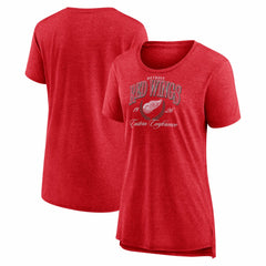 Detroit Red Wings Women's Reign Supreme Tri-Blend T-Shirt - Red - NHL 202742516