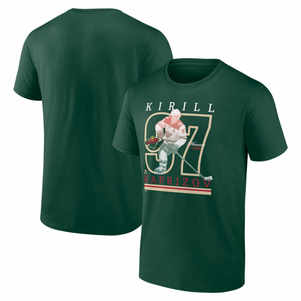 Kirill Kaprizov Minnesota Wild Player Show T-Shirt - Green - NHL 202742538