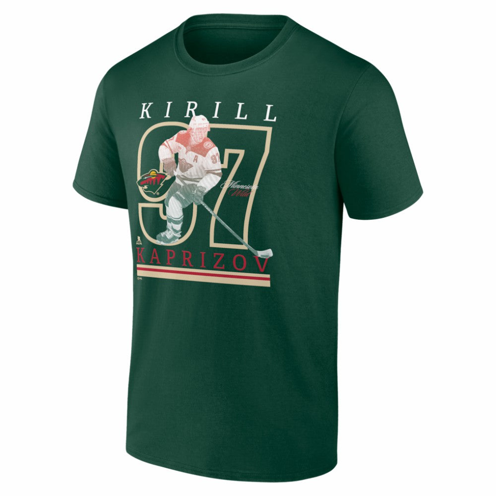 Kirill Kaprizov Minnesota Wild Player Show T-Shirt - Green - NHL 202742538